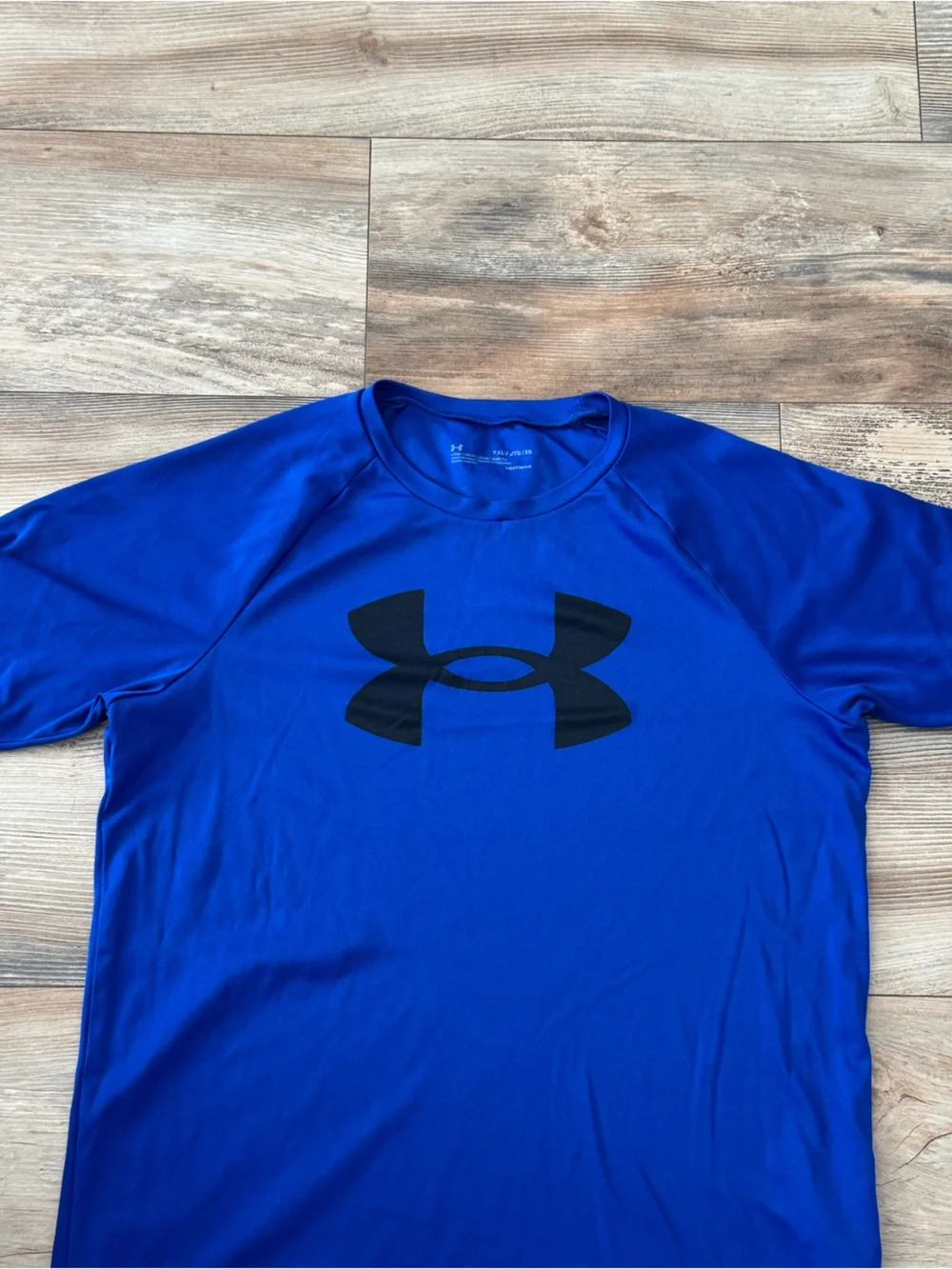 Under Armour Tech Big Logo T Royal Blue Youth XL